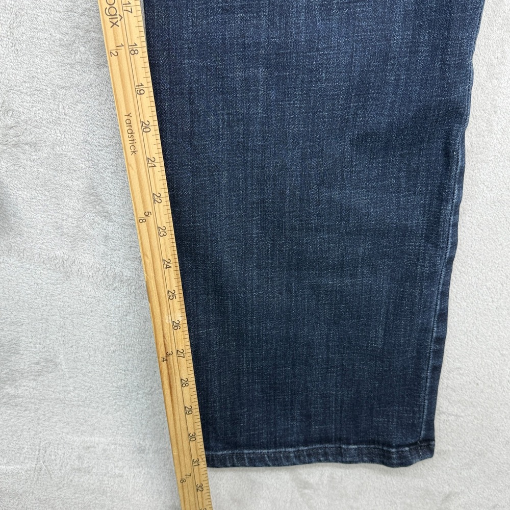 Lucky Brand 363 Vintage Straight Jeans Mens 34x32 Blue Dark Wash Denim Whiskered - Picture 5 of 13